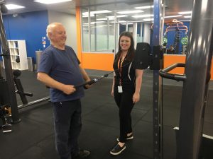 Arthur lifting weights to tackle his diabetes